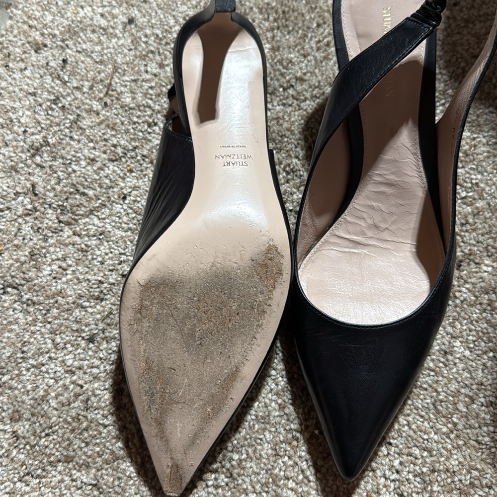 Stuart weitzman Elegant Black Slingback Heels - Picture 2 of 3